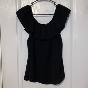 Women’s black off the shoulder top